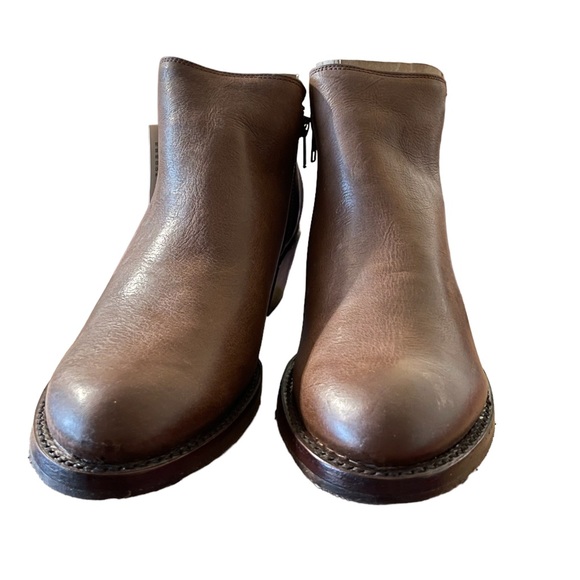 WOMENS SOTO BOOTS Handcrafted Cowgirl Side Zip Ankle Brown SIZE 10.5 M50045 - Picture 6 of 6